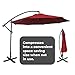 Abba Patio 10-Feet Offset Cantilever Outdoor Hanging Patio Umbrella, Red