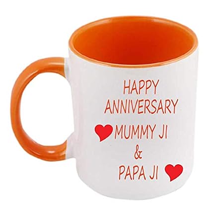 Buy Juvixz Happy Anniversary Mummy Ji Papa Ji Printed Inside