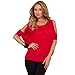 Scooped Bare-Shoulder Relaxed Draped Dolman Sleeve Tunic Top