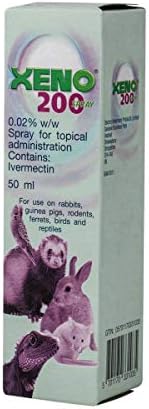 Xeno 200, 50ml spray for Rabbits, Ferrets, Rodents, Birds and Reptiles