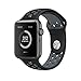 top4cus 42mm Soft Silicone Replacement Sport Strap iWatch Band for Apple Watch 42mm Edition & Sport & Apple watch NIKE Series 1 and Series 2 - Medium/Large - Nike Regular Black/Cool Gray