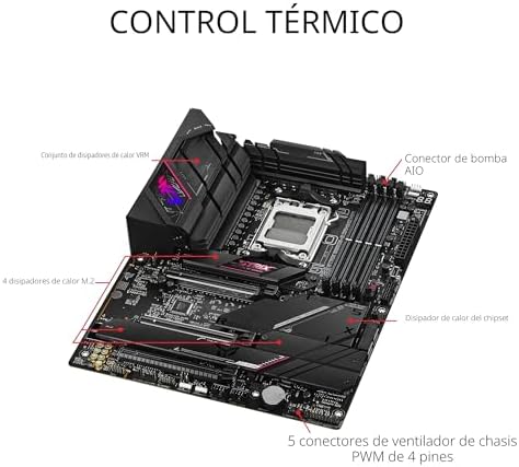 ROG Strix B650E-E Gaming WiFi AM5 (LGA1718) Ryzen 7000 - Placa Base para Juegos (16+2 etapas de Potencia, DDR5,4X Ranuras M.2, PCIe® 5.0, WiFi 6E, LAN 2.5G, Puerto de E/S Trasero USB 3.2 Gen 2x2