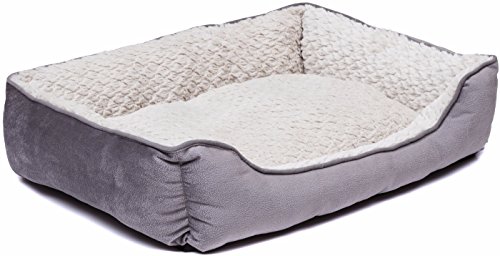 Creative Pet Group Large Dog Bed Fedora/Beige Soft Plush, 30 x 24