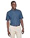 Harriton Men's 6.5 oz. Short-Sleeve Denim Shirt XL LIGHT DENIM