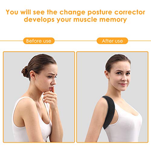 Posture Corrector, Adjustable Back Straightener Support Brace, Effective and Comfortable Posture Brace Support, Perfect for Spinal, Neck, Shoulder & Upper Back Pain Relief