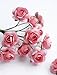 Zva Creative Mini Rose Bulk Paper Flowers .5' (12mm) 144 Stems Pink by BadaBada Favors