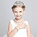 SudaTek Novelty Princess Tiara Sparkle Crystal Rhinestone Kid's Crown Birthday Glitter Tiara with Comb