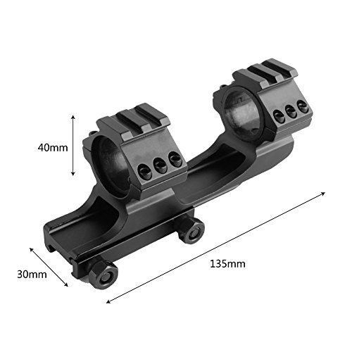 Beileshi 1" (25.4mm) Offset Scope Rings One Piece Front and Rear Tactical Cqb Battle Mount