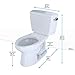 TOTO CST744ELR#01 Drake 2-Piece Eco Elongated Ada Toilet with Right-Hand Trip Lever, Cotton White