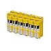 Storacell 12AACY by Powerpax AA Battery Caddy, Yellow, Holds 12 Batteries primary