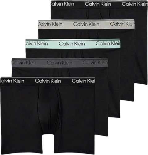 Calvin Klein Men Boxer Brief 5PK Black (Black Bodies w/Black/Light Cast/Fe) M