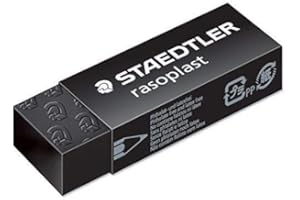 STAEDTLER RASOPLAST BLACK PLASTIC RUBBER ERASER [PACK of 3]