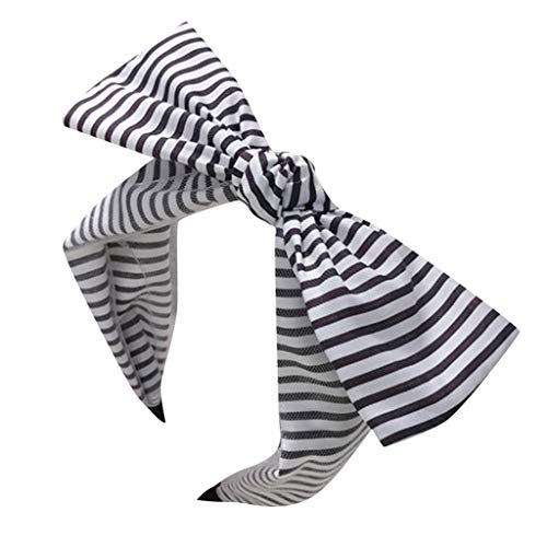 Fashion Stripe Bow Hairband, Women Mesh Lace Hair Head Hoop Sweet Girls Hair Headband New Headwrap Hair Band Hoop