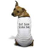 CafePress Eat, Sleep, Scuba Dive Dog T-Shirt - L White [Misc.]