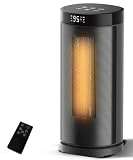 Sunnote Space Heater for Indoor Use, 1500W Electric & Portable Ceramic Heaters with 80°Oscillating, Thermostat, 3 Modes, 24Hrs Timer, Room Heater with Remote, Fast Heating Safe for Bedroom Room Use