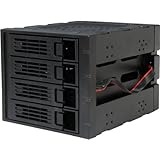 Rosewill 3 x 5.25-Inch to 4 x 3.5-Inch Hot-swap SATAIII/SAS Hard Disk Drive Cage - Black (RSV-SATA-Cage-34)