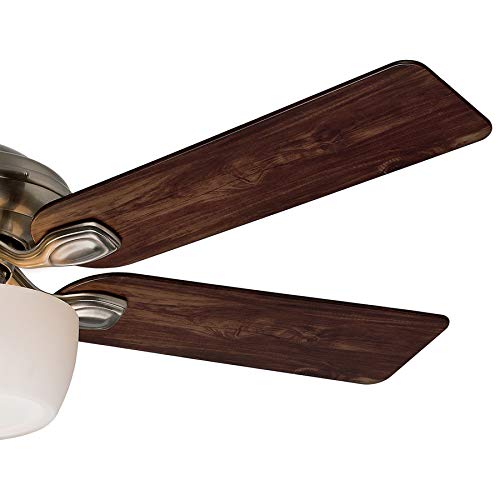 Casablanca Fan 52 inch Contemporary Brushed Nickel Indoor Ceiling fan w/Cased White Glass Light Kit (Certified Refurbished) - Thumbnail 4