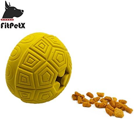 Dog Treat Dispensing Ball Toy - for StarMark Everlasting Treat Small, Interactive Bento Ball with Top-Quality Non-toxic Safe and Durable Material for Puppy Dental Health, 2.36" in Diameter-Yellow