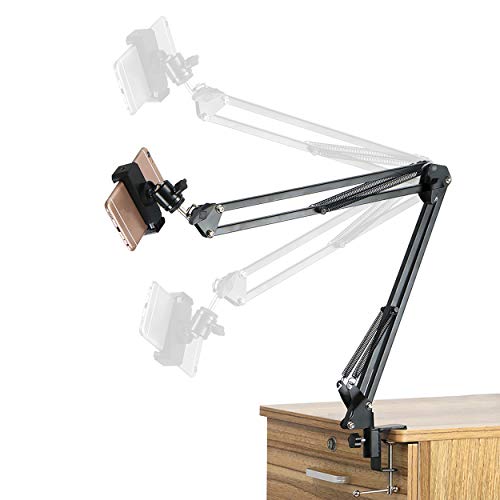Pixlplay Arm Stand Phone Holder with Wireless Shutter Remote Articulated Suspension Boom