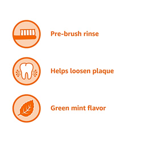 AMAZON BASICS PRE-BRUSH DENTAL RINSE, GREEN MINT, 24 FLUID OUNCES, 1-PACK (PREVIOUSLY SOLIMO)