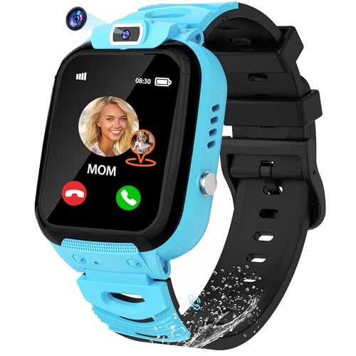 EUNICECG Reloj Inteligente Niño con GPS Localizador Despertador Juego Llamadas IP68 Impermeable Modelo de Aula SOS - Digital Smartwatch para Niños Adolescentes Reloj niña Cumpleaños Regalos