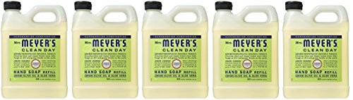 Mrs. Meyers Liquid Hand Soap Refill Lemon Verbena, 5 Pack (33 oz)