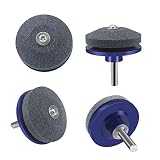 Luckkyme 4 Pack Lawn Mower Sharpener Lawnmower Blade Sharpener Garden Tool for Power Drill Hand Drill
