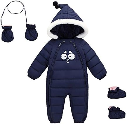 Ohrwurm Baby Winter One Piece Snowsuit with Hood Gloves Zipped Toddler Padded Sleepsuit