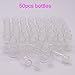 50pcs 1ml Vials Clear Glass Bottles Plastic top Mini Glass Bottle Plastic top Empty Sample Jars for message bottle, samples, scrap-booking, blood vials, wedding favors, wedding decorations, Jewery accessories.