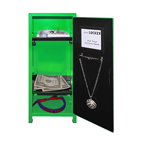 Mini Locker with Lock and Key Lime -10.75" Tall x 4.125" x 4.125"
