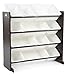 Tot Tutors Kids' Toy Storage Organizer with 12 Plastic Bins, Espresso/White (Espresso Collection) primary