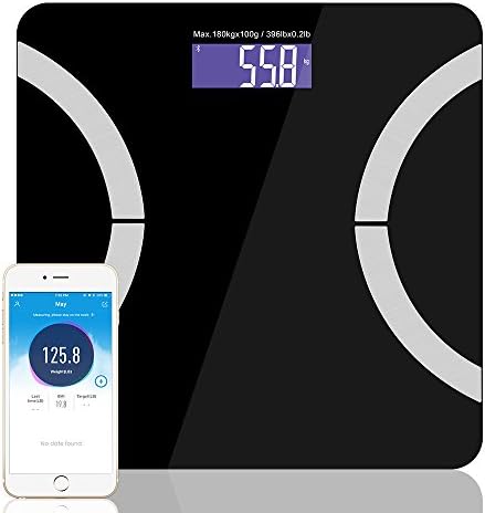 Bluetooth Body Fat Scale, Releeder Smart Digital Body Weight Bathroom Scale with iOS and Android App BMI Scale for Body Weight, Body Fat, Visceral Fat, Water Weight, Muscle Mass, Bone Mass, BMI, BMR