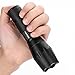 Alonefire flashlight led tactical flashlight insight flashlights 800 lumens xml T6 Adjustable 5 modes Zoomable Focus black Torch for defensive self defense Handheld Home Sports Outdoors Camping Hiking