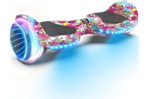 Hoverstar Crystal Light Wheel Electric Hoverboard with New Version Bluetooth Hover Board, Chrome and Design Color Self-Balance Electric Scooter