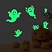 Six Timid Ghosts Wall Decals Halloween Decorations Glow in The Dark, XYIYI Spooky Wall Stickers for Halloween Party Kids Home Room Décor