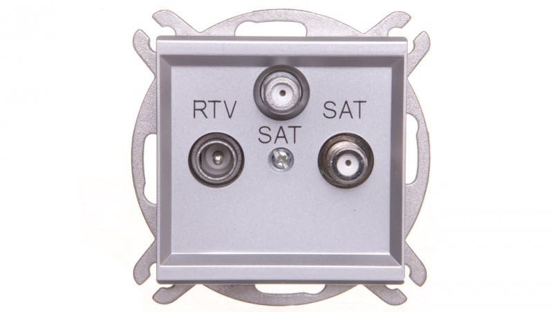 Ospel GPA-R2S/m/38 Socket Silver IP20, 71 mm 35 mm 71 mm 108 g