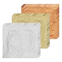 Edible Gold Leaf Sheets 300 Imitation Gold Leaf Silver Leaf Rose Gold Leaf for Gilding Crafting, DIY Arts Project Crafting Decoration,Cake Decorating, Makeup Health & Spa, 14x14cm