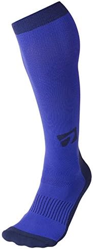 Designer Compression Socks Graduated for Performance and Recovery by Acel (Blue, L)