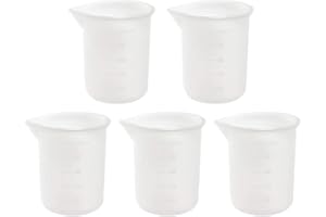 SUPVOX 5pcs 100ml Silicone Measuring Cups with Graduated Scale for Baking Cooking DIY Resin Mixing Cups,