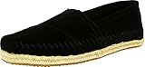 TOMS Women's Black Suede Rope Sole WM ALPR 10007560 (Size: 6.5)