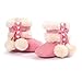 Voberry Baby Toddler Girls Knit Soft Winter Warm Snow Boot Fur Trimmed Pom Pom Boots (0~6M, Watermelon Red)