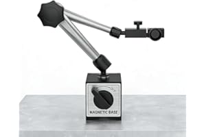 HDLNKAK Magnetic Base Stand 176 lbs / 80 kg Max Pull for Dial Indicator (Silver)