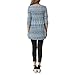 Destinas Women's 3/4 Sleeve Geometric Floral Print Tunic Blouse Tops Shirts (2XL, Blue)