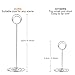 Radezon 20 Pack 8.75 inch Tall Table Number Holders Place Card Holder Table Picture Holder Wire Photo Holder Clips Picture Memo Note Photo Stand (Silver)