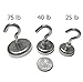 (4 Pack) 40+ Pound Pull | Heavy Duty Neodymium Magnetic Hanging Hook Set