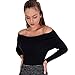 Elevin(TM)Women Sexy Short Top Tight Knitting Sweater Off-Shoulder Strapless T-shirt