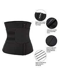 KIWI RATA Neoprene Sauna Waist Trainer Corset Sweat Belt for Women Weight Loss Compression Trimmer Workout Fitness
