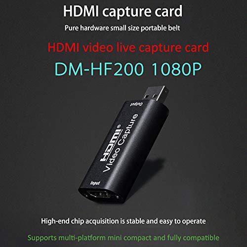 Capturadora Video, Tarjeta De Captura De Audio De VíDeo Hdmi A Usb 2.0，1080P Hd，Para EdicióN De Video/Juegos/Webcasting/Streaming/Video Live GrabacióN
