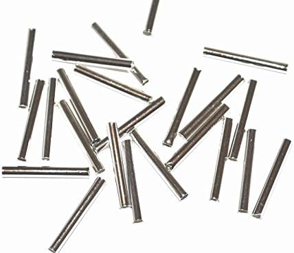 Markylis - 50 Silver Plated Tube Jewellery Craft Smooth Metal Beads - 35mm Straight