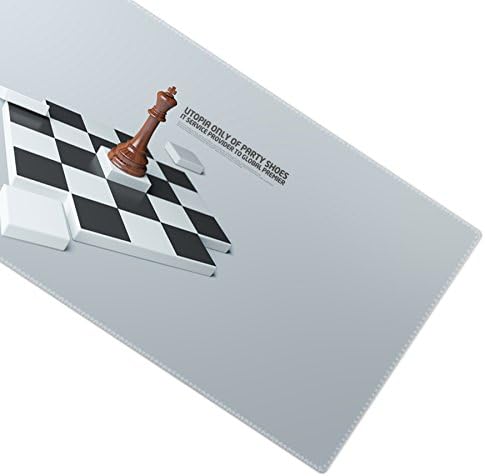 Large Extended Gaming Mouse Pad, Exquisite pattern,Stitched Edges,Waterproof,Ultra Thick 3mm,Wide & Long Mousepad (90CMx40CM, Classical Chess)